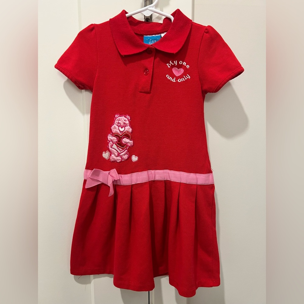 VINTAGE 2007 Care Bears Red Polo Shirt